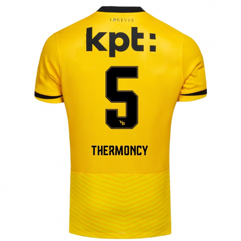 Danxen Kinderen Keeto Thermoncy #5 Geel Zwart Thuisshirt Thuistenue 2025/26 T-Shirt