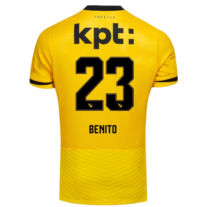 Danxen Kinderen Loris Benito #23 Geel Zwart Thuisshirt Thuistenue 2025/26 T-Shirt