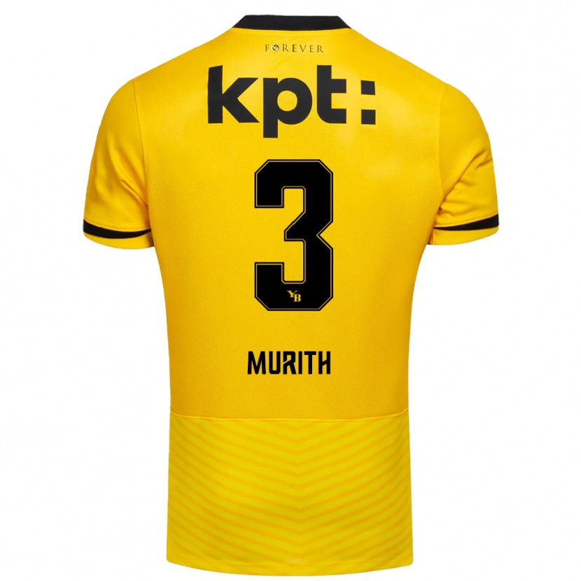 Danxen Kinderen Tom Murith #3 Geel Zwart Thuisshirt Thuistenue 2025/26 T-Shirt