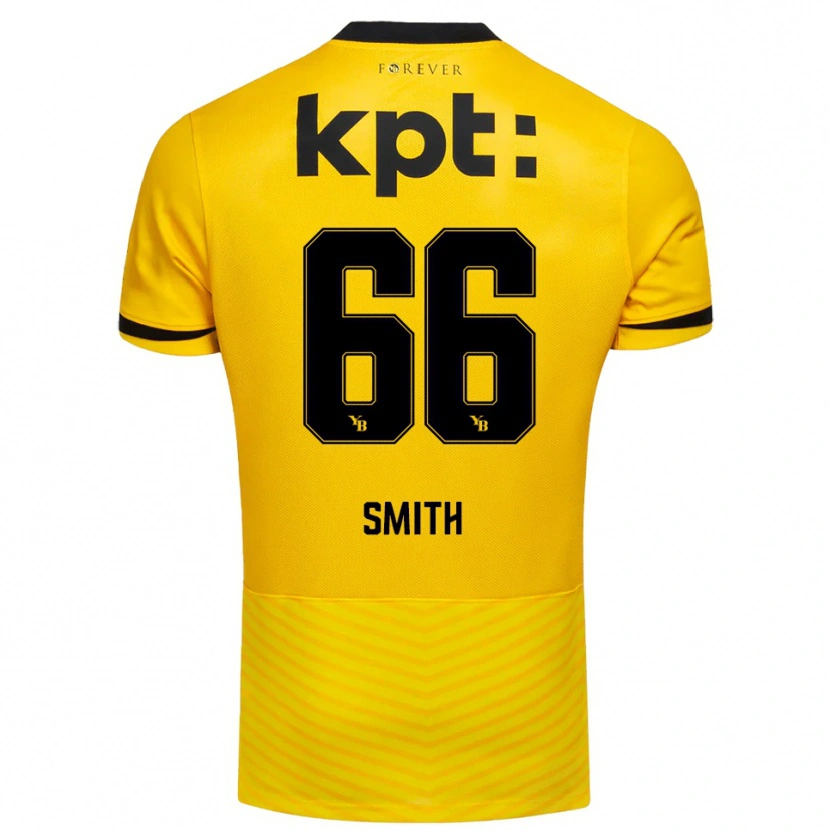 Danxen Kinderen Rhodri Smith #66 Geel Zwart Thuisshirt Thuistenue 2025/26 T-Shirt