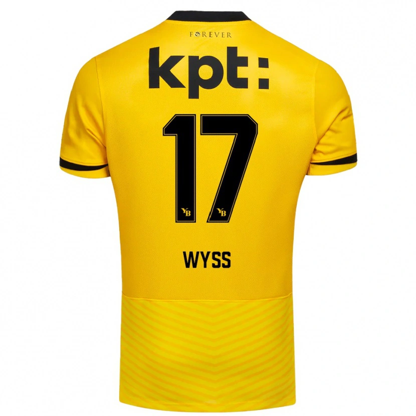 Danxen Kinderen Ryan Wyss #17 Geel Zwart Thuisshirt Thuistenue 2025/26 T-Shirt