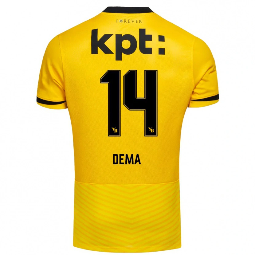 Danxen Kinderen Jashar Dema #14 Geel Zwart Thuisshirt Thuistenue 2025/26 T-Shirt