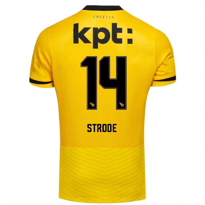 Danxen Kinderen Courtney Strode #14 Geel Zwart Thuisshirt Thuistenue 2025/26 T-Shirt