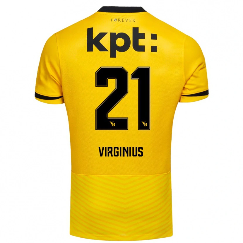 Danxen Kinderen Alan Virginius #21 Geel Zwart Thuisshirt Thuistenue 2025/26 T-Shirt
