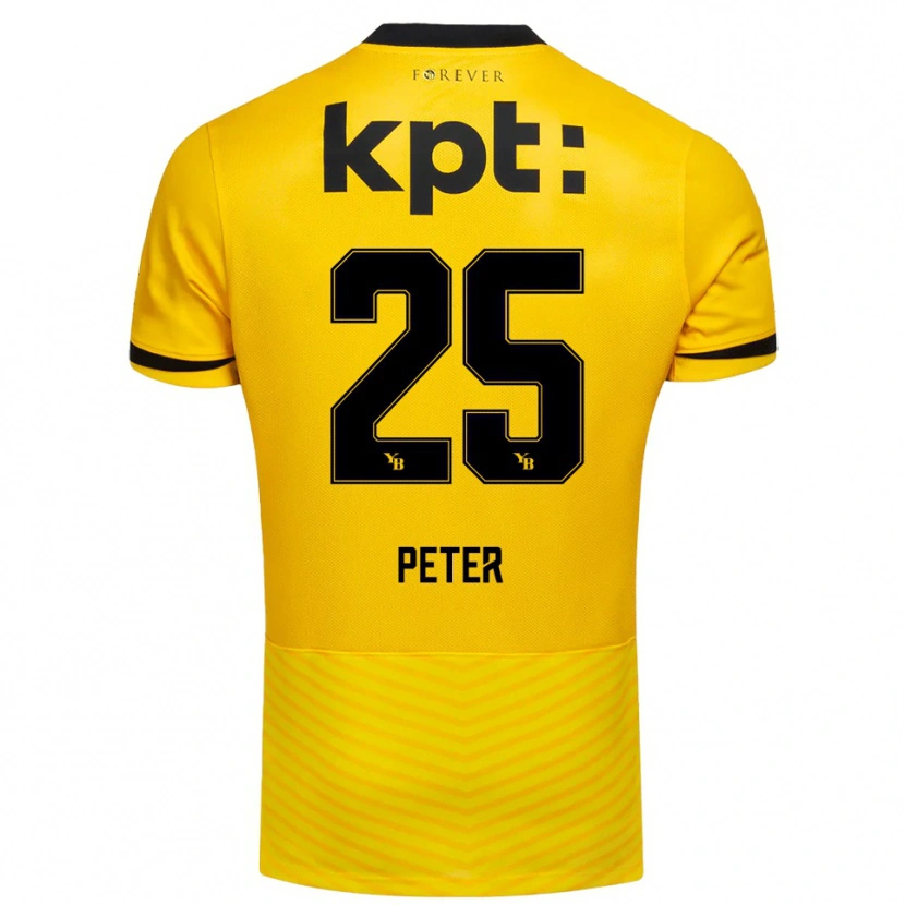 Danxen Kinderen Luc Peter #25 Geel Zwart Thuisshirt Thuistenue 2025/26 T-Shirt
