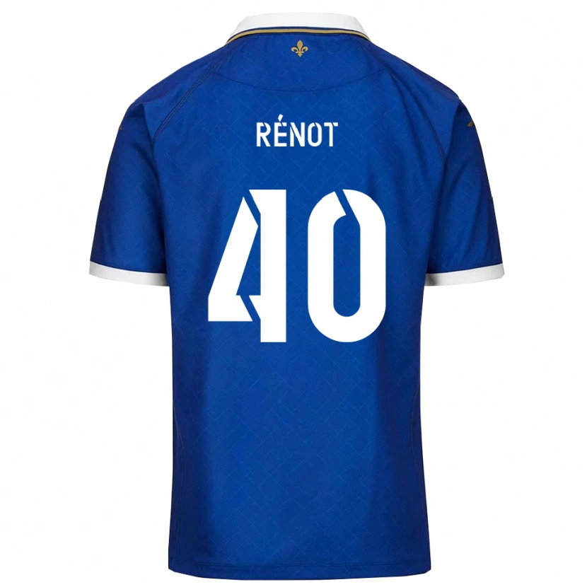 Danxen Kinderen Sébastien Rénot #40 Blauw Goud Thuisshirt Thuistenue 2025/26 T-Shirt