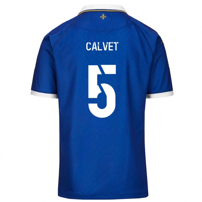 Danxen Kinderen Raphaël Calvet #5 Blauw Goud Thuisshirt Thuistenue 2025/26 T-Shirt