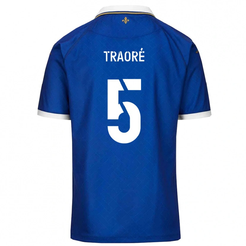 Danxen Kinderen Franck Traoré #5 Blauw Goud Thuisshirt Thuistenue 2025/26 T-Shirt