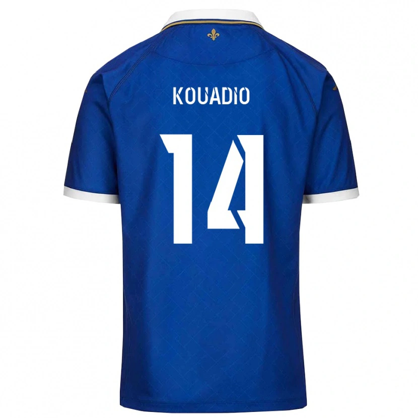 Danxen Kinderen Loïc Kouadio #14 Blauw Goud Thuisshirt Thuistenue 2025/26 T-Shirt