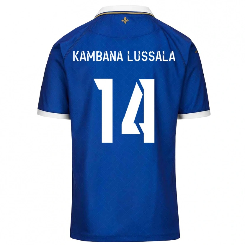 Danxen Kinderen Francisco Kambana Lussala #14 Blauw Goud Thuisshirt Thuistenue 2025/26 T-Shirt