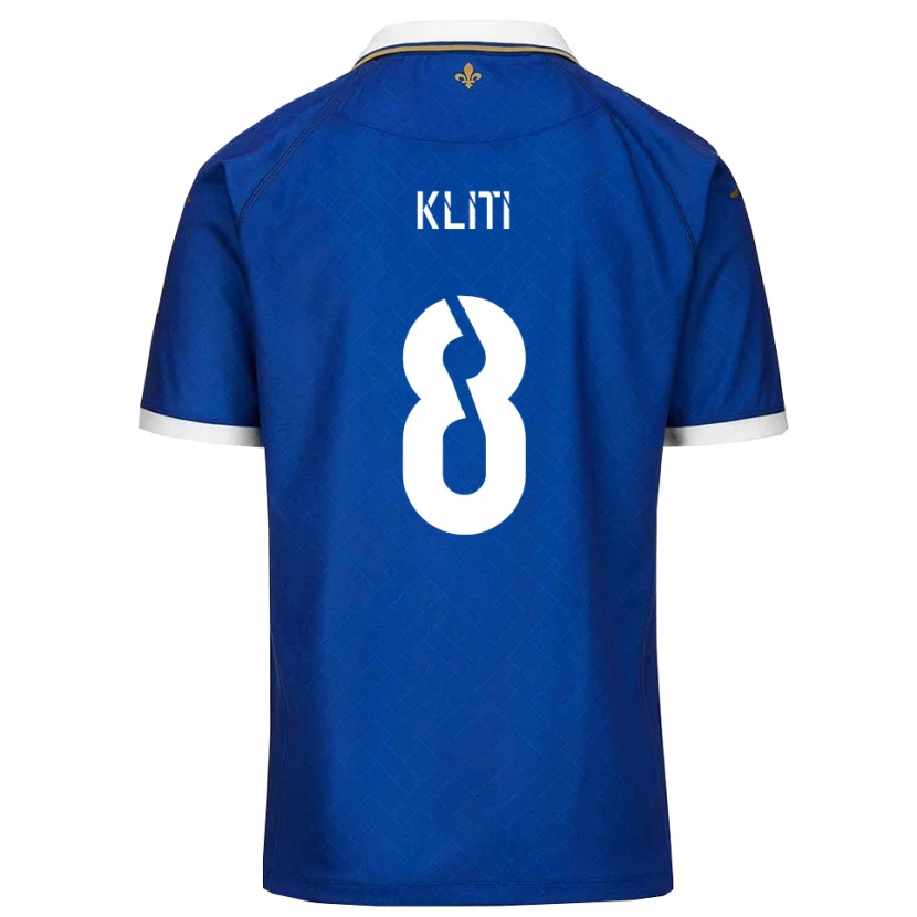 Danxen Kinderen Ayoub Kliti #8 Blauw Goud Thuisshirt Thuistenue 2025/26 T-Shirt