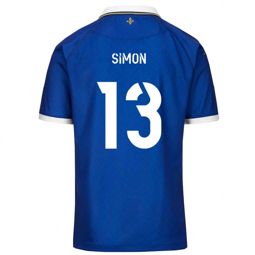 Danxen Kinderen Elie Simon #13 Blauw Goud Thuisshirt Thuistenue 2025/26 T-Shirt