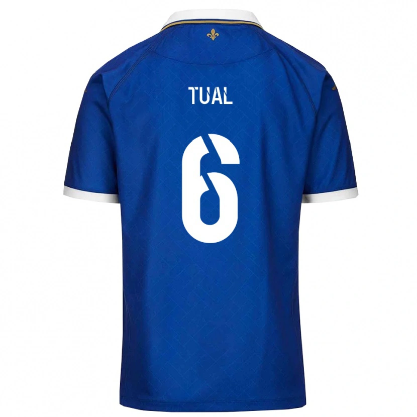 Danxen Kinderen Mathys Tual #6 Blauw Goud Thuisshirt Thuistenue 2025/26 T-Shirt
