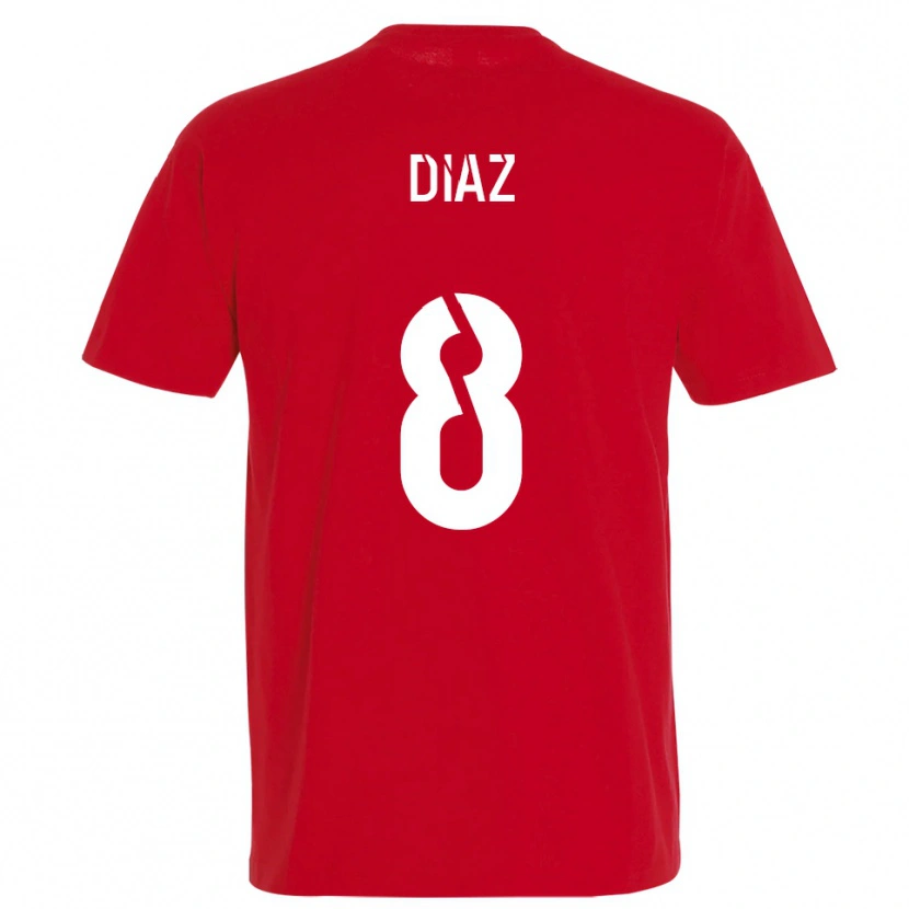 Danxen Kinderen Ryan Diaz #8 Rood Geel Thuisshirt Thuistenue 2025/26 T-Shirt