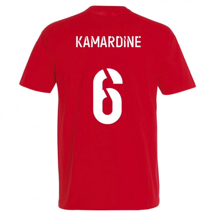 Danxen Kinderen Mohamed Kamardine #6 Rood Geel Thuisshirt Thuistenue 2025/26 T-Shirt