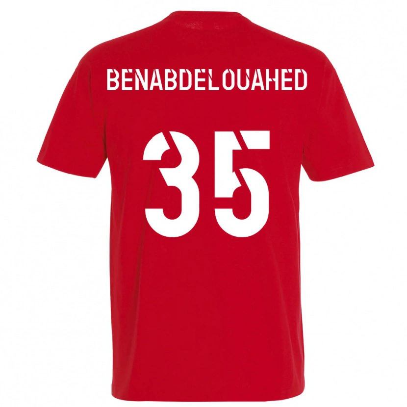 Danxen Kinderen Kaïs Benabdelouahed #35 Rood Geel Thuisshirt Thuistenue 2025/26 T-Shirt