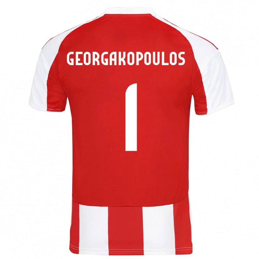 Danxen Kinderen Iason Georgakopoulos #1 Rood Wit Thuisshirt Thuistenue 2025/26 T-Shirt