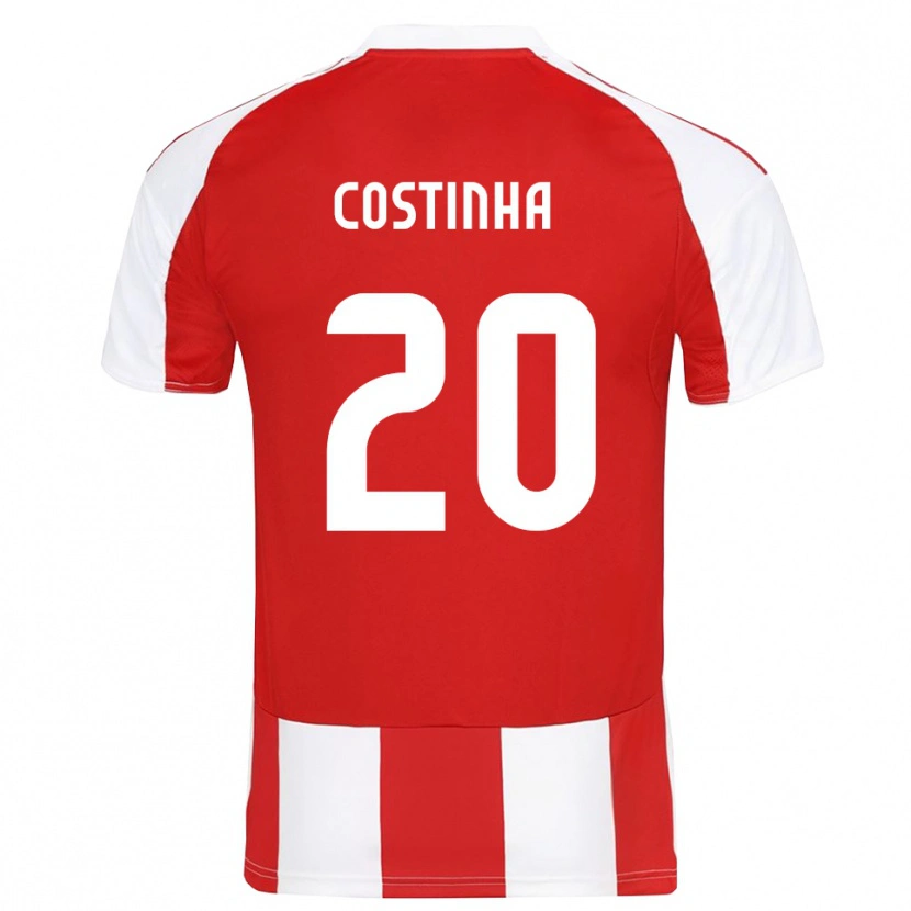Danxen Kinderen Costinha #20 Rood Wit Thuisshirt Thuistenue 2025/26 T-Shirt