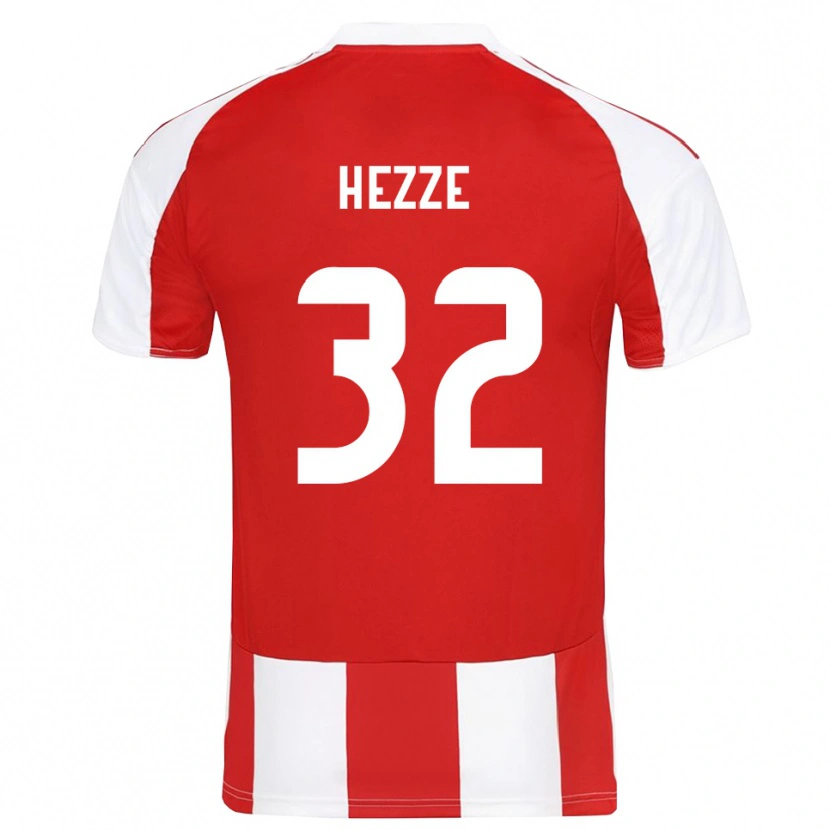 Danxen Kinderen Santiago Hezze #32 Rood Wit Thuisshirt Thuistenue 2025/26 T-Shirt