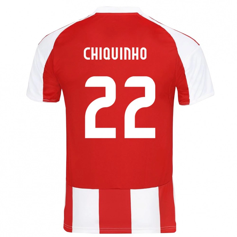 Danxen Kinderen Chiquinho #22 Rood Wit Thuisshirt Thuistenue 2025/26 T-Shirt