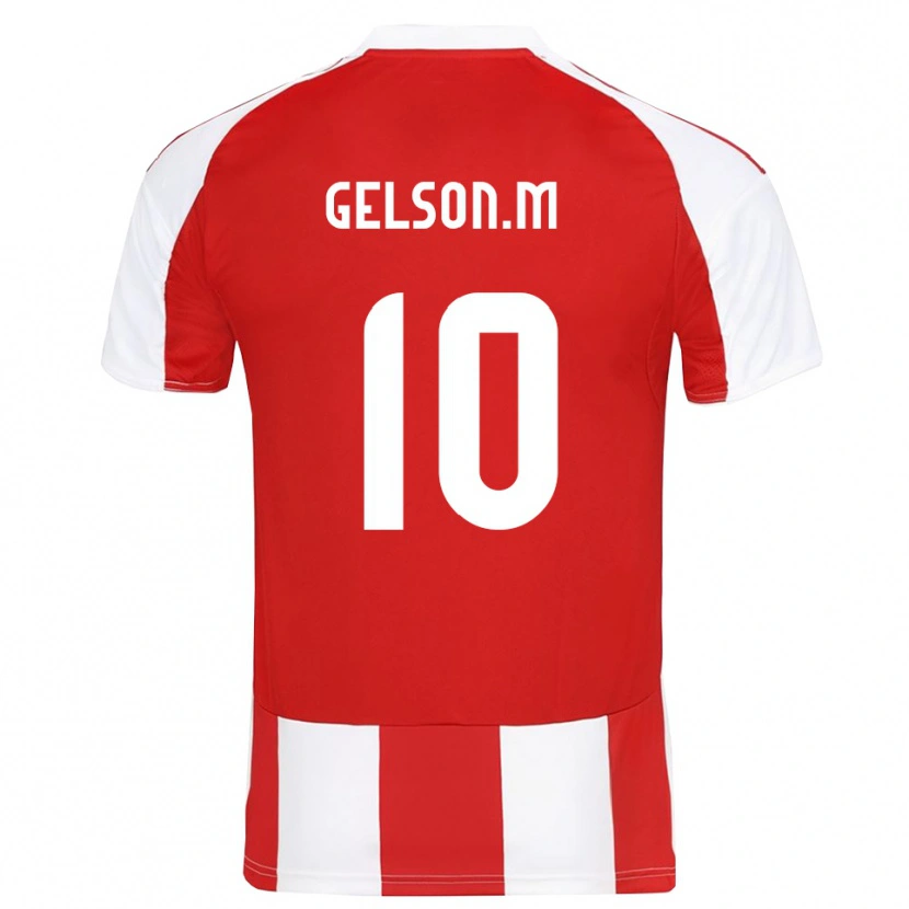 Danxen Kinderen Gelson Martins #10 Rood Wit Thuisshirt Thuistenue 2025/26 T-Shirt