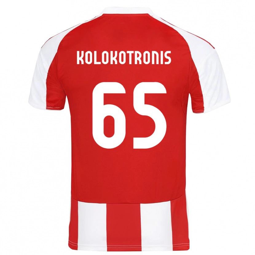 Danxen Kinderen Petros Kolokotronis #65 Rood Wit Thuisshirt Thuistenue 2025/26 T-Shirt