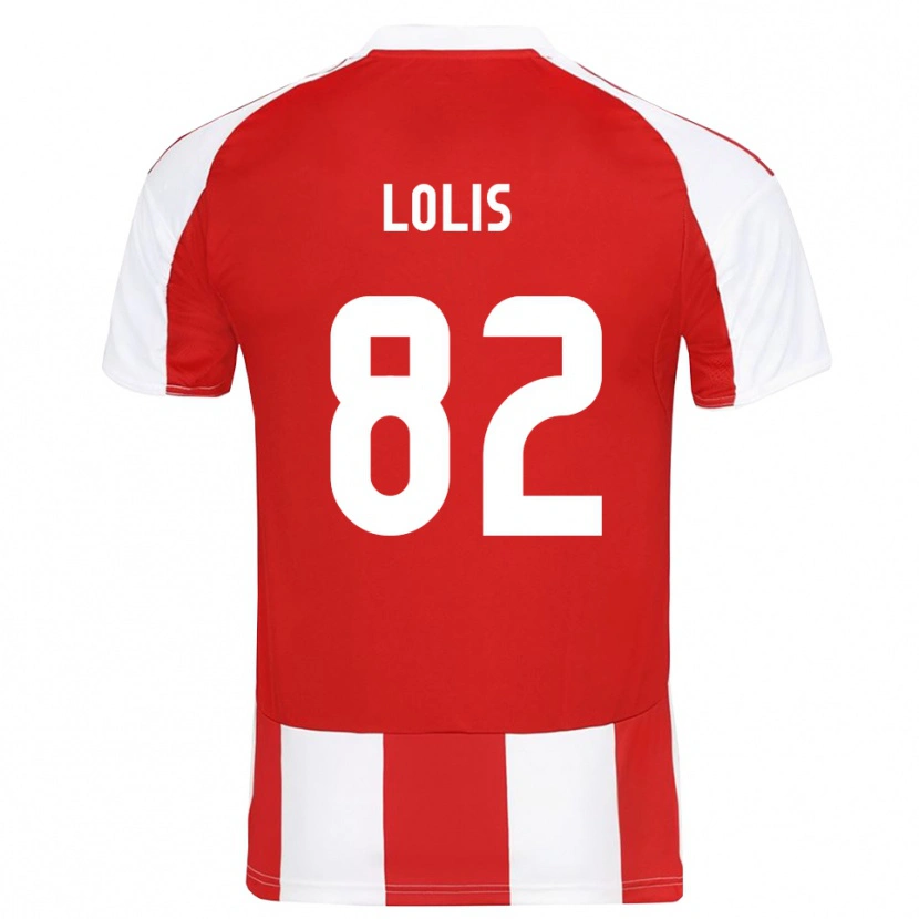 Danxen Kinderen Nikolaos Lolis #82 Rood Wit Thuisshirt Thuistenue 2025/26 T-Shirt