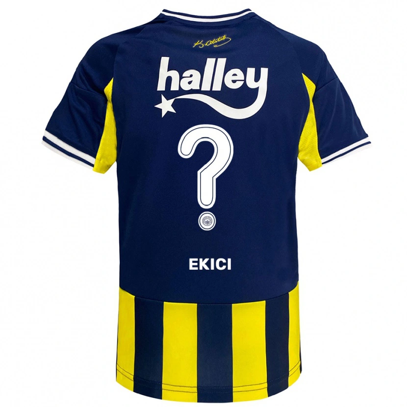 Danxen Kinderen Alaettin Ekici #0 Geel Donkerblauw Wit Thuisshirt Thuistenue 2025/26 T-Shirt