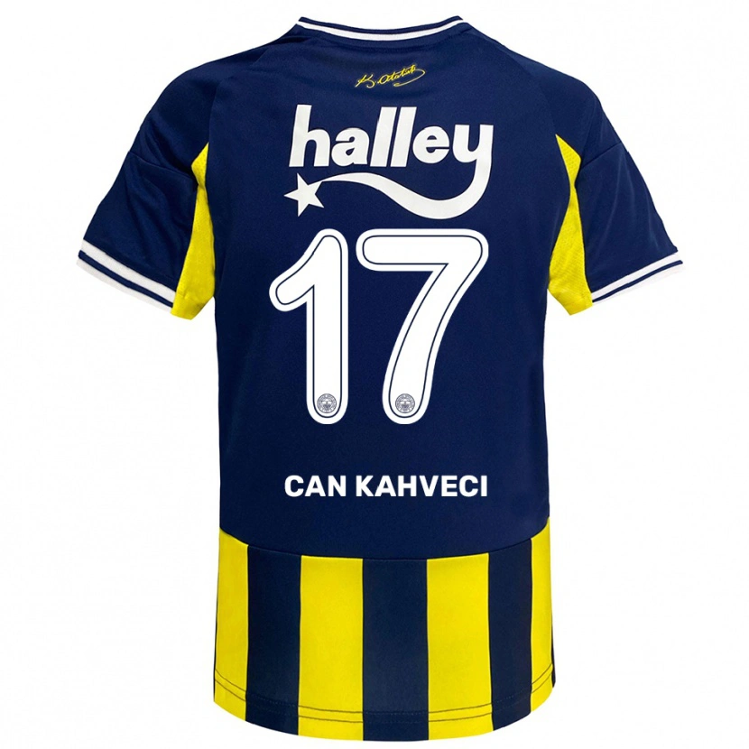 Danxen Kinderen İrfan Can Kahveci #17 Geel Donkerblauw Wit Thuisshirt Thuistenue 2025/26 T-Shirt