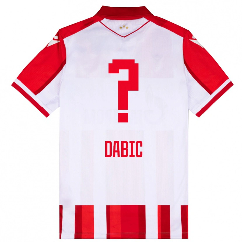 Danxen Kinderen Stefan Dabic #0 Rood Wit Thuisshirt Thuistenue 2025/26 T-Shirt