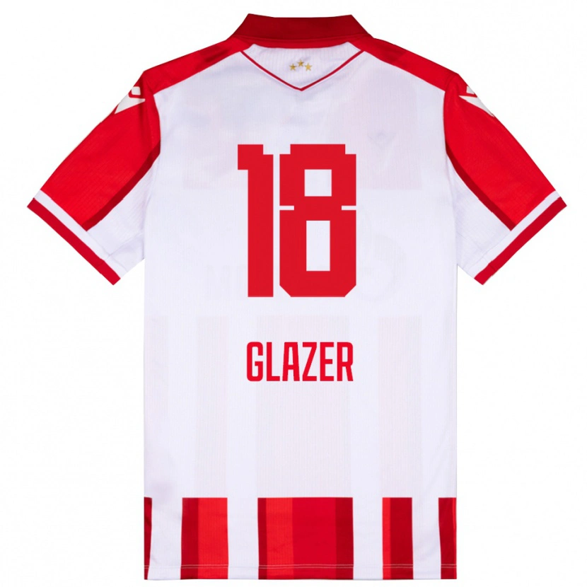 Danxen Kinderen Omri Glazer #18 Rood Wit Thuisshirt Thuistenue 2025/26 T-Shirt