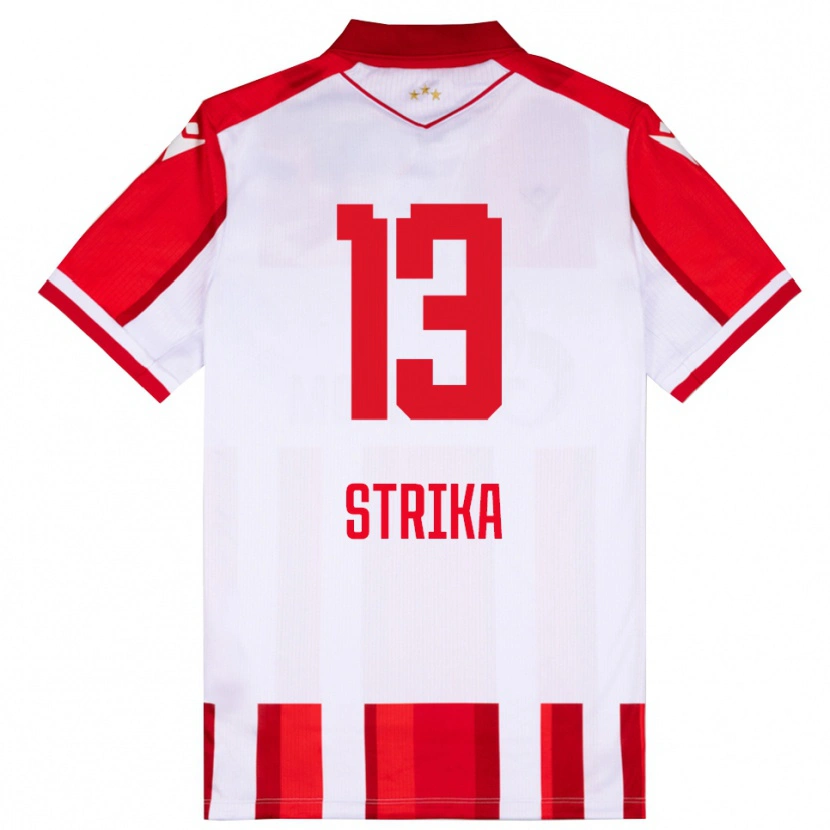 Danxen Kinderen Matej Strika #13 Rood Wit Thuisshirt Thuistenue 2025/26 T-Shirt