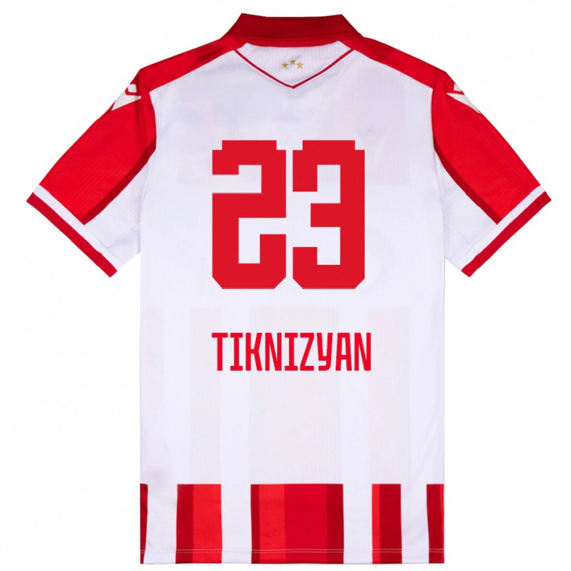 Danxen Kinderen Nair Tiknizyan #23 Rood Wit Thuisshirt Thuistenue 2025/26 T-Shirt