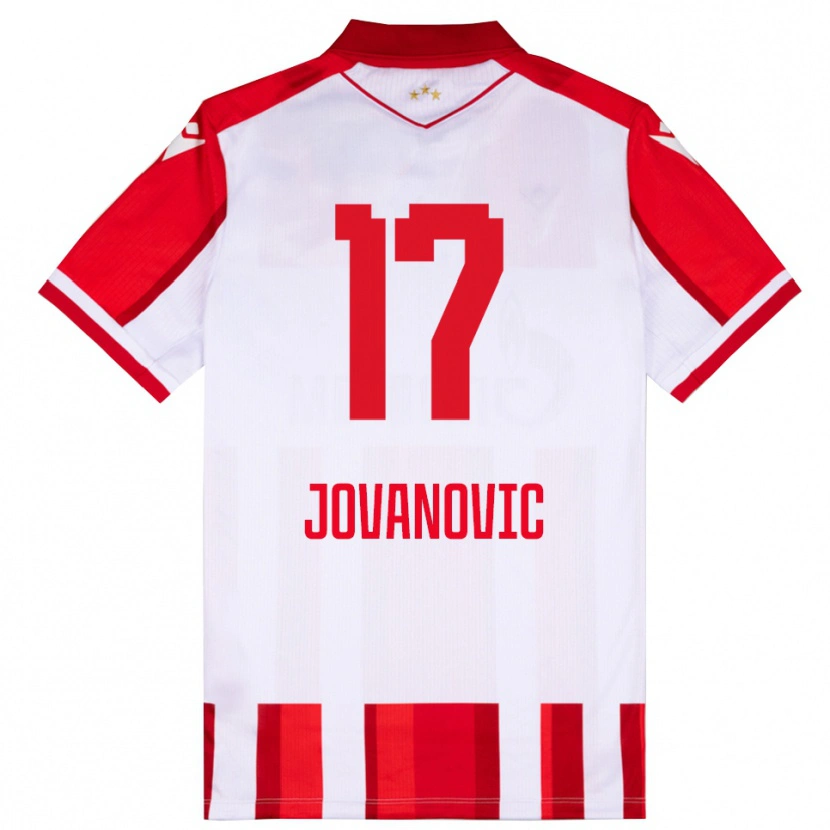 Danxen Kinderen Dusan Jovanovic #17 Rood Wit Thuisshirt Thuistenue 2025/26 T-Shirt