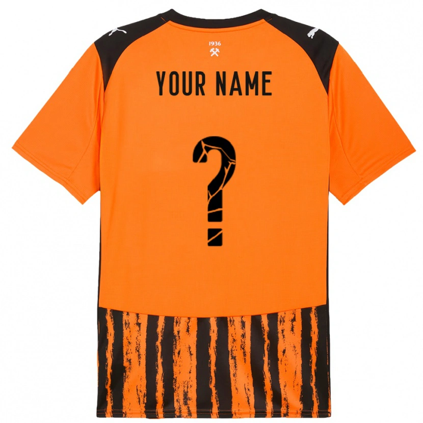 Danxen Kinderen Uw Naam #0 Oranje Zwart Thuisshirt Thuistenue 2025/26 T-Shirt