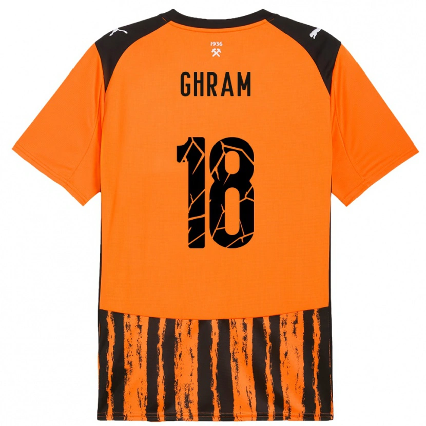 Danxen Kinderen Alaa Ghram #18 Oranje Zwart Thuisshirt Thuistenue 2025/26 T-Shirt