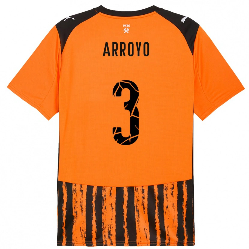 Danxen Kinderen Diego Arroyo #3 Oranje Zwart Thuisshirt Thuistenue 2025/26 T-Shirt