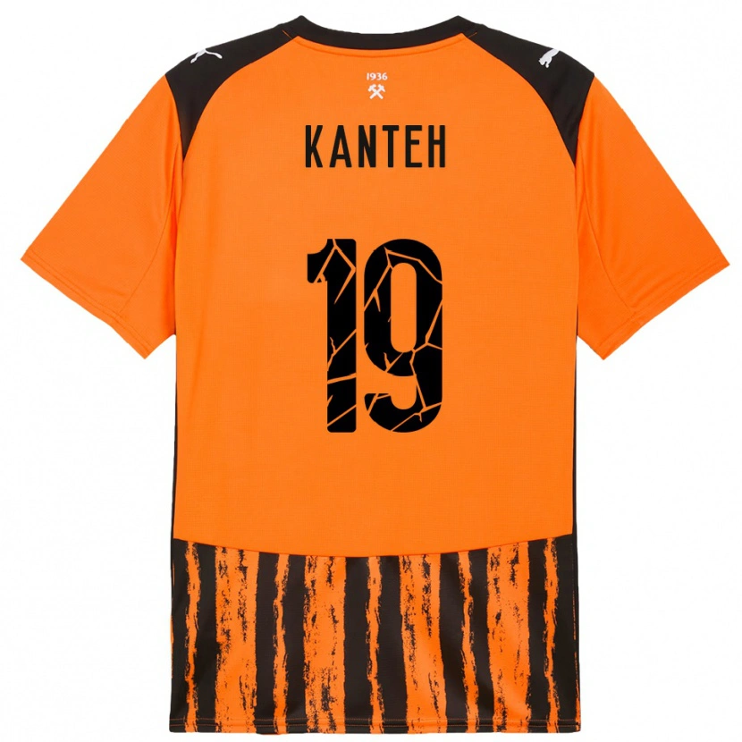 Danxen Kinderen Muhamadou Kanteh #19 Oranje Zwart Thuisshirt Thuistenue 2025/26 T-Shirt
