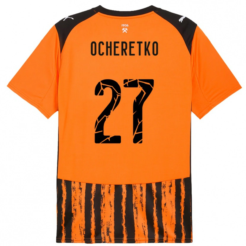 Danxen Kinderen Oleg Ocheretko #27 Oranje Zwart Thuisshirt Thuistenue 2025/26 T-Shirt
