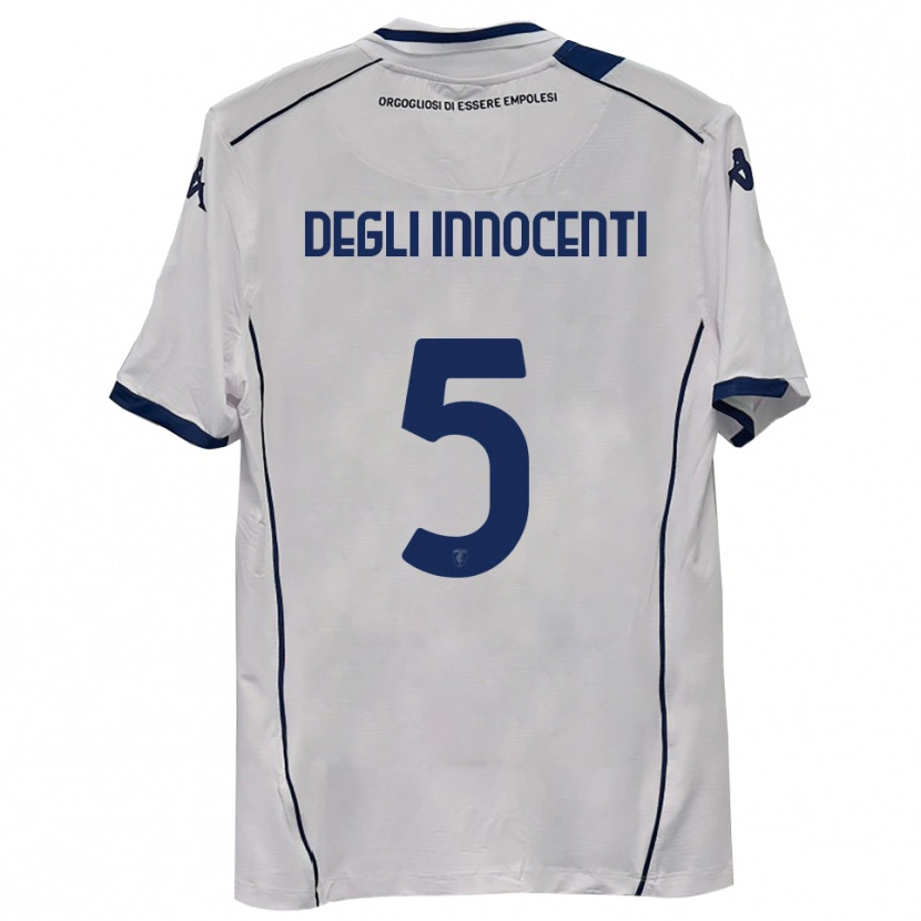 Danxen Kinderen Duccio Degli Innocenti #5 Donkerblauw Uitshirt Uittenue 2025/26 T-Shirt