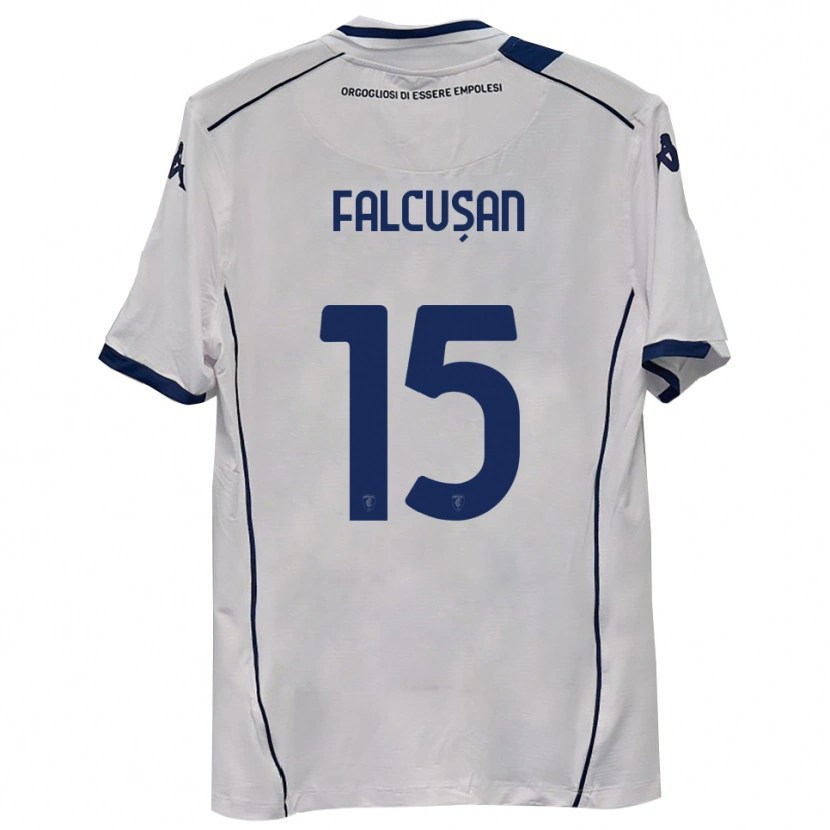 Danxen Kinderen Darius Fălcușan #15 Donkerblauw Uitshirt Uittenue 2025/26 T-Shirt
