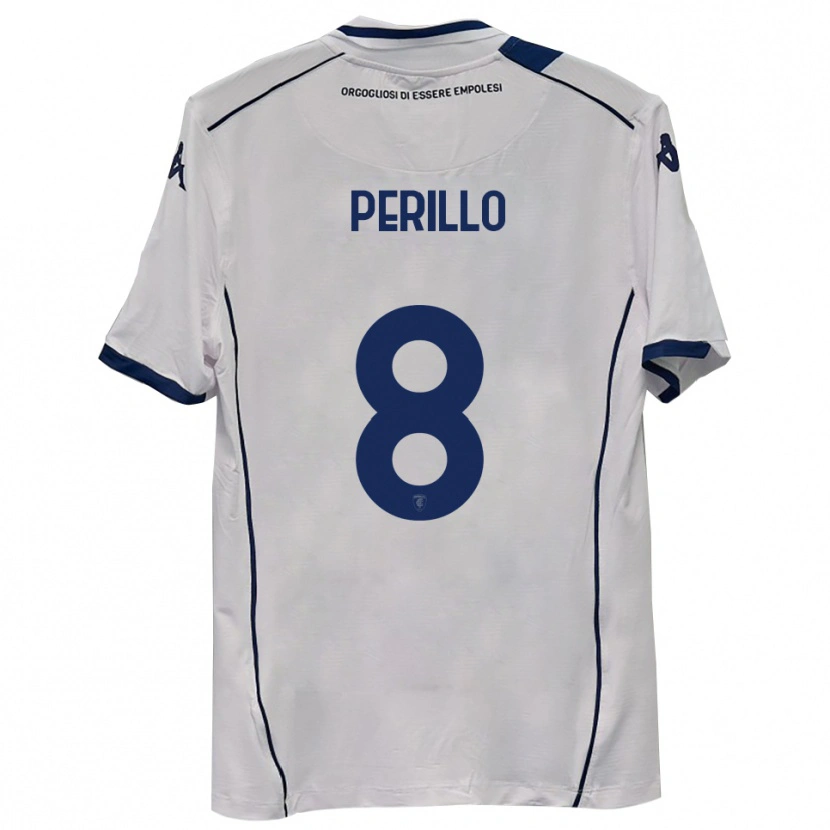 Danxen Kinderen Edoardo Perillo #8 Donkerblauw Uitshirt Uittenue 2025/26 T-Shirt