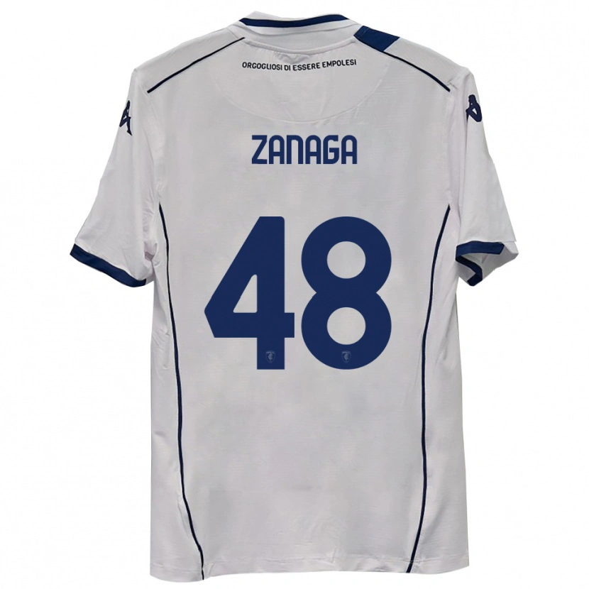 Danxen Kinderen Edoardo Zanaga #48 Donkerblauw Uitshirt Uittenue 2025/26 T-Shirt