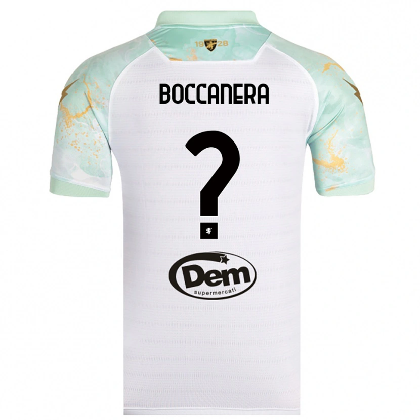 Danxen Kinderen Alessio Boccanera #0 Wit Zwart Uitshirt Uittenue 2025/26 T-Shirt