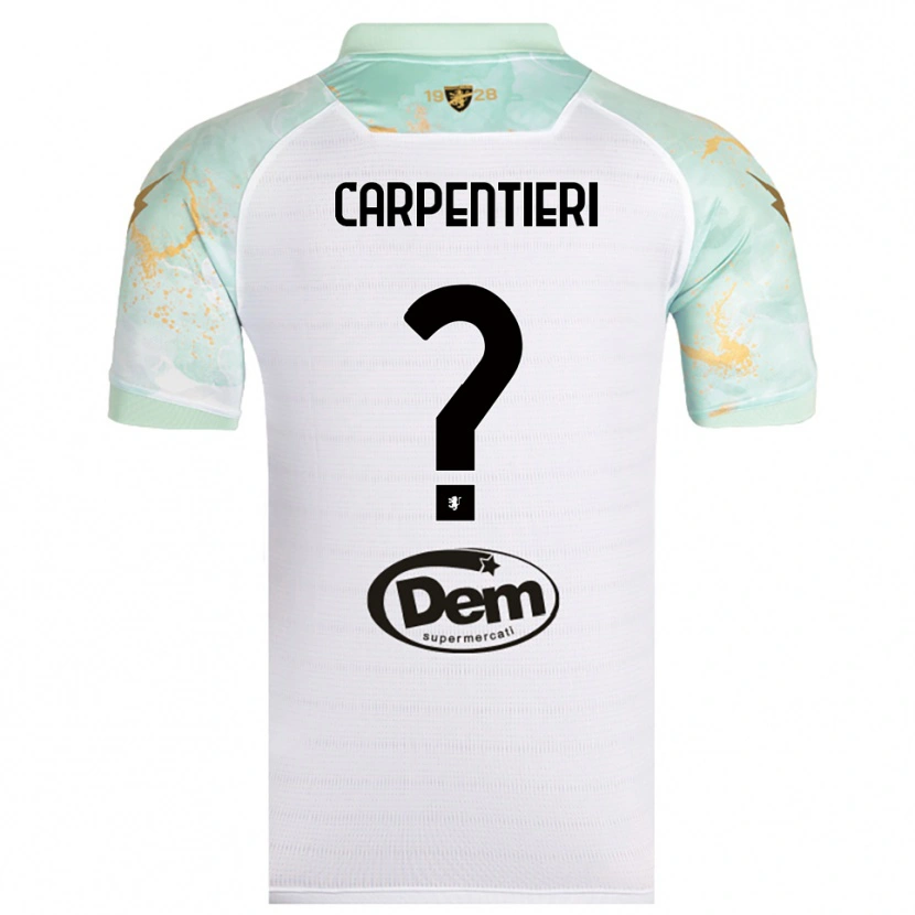 Danxen Kinderen Christian Carpentieri #0 Wit Zwart Uitshirt Uittenue 2025/26 T-Shirt