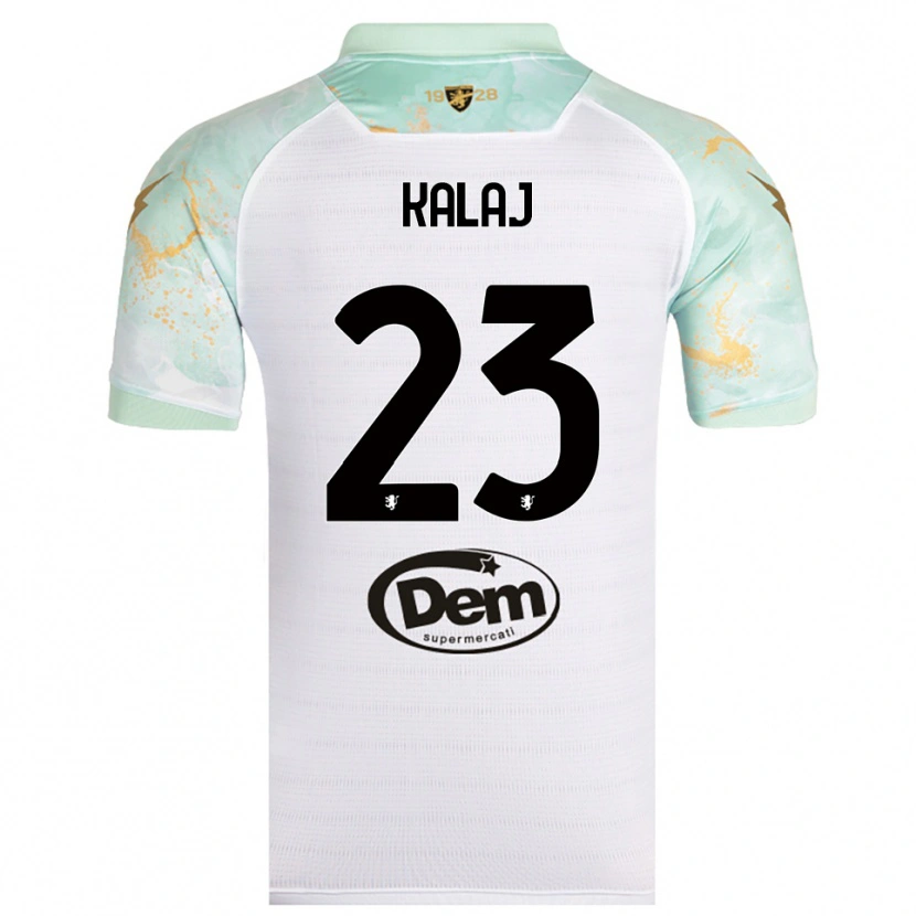 Danxen Kinderen Sergio Kalaj #23 Wit Zwart Uitshirt Uittenue 2025/26 T-Shirt