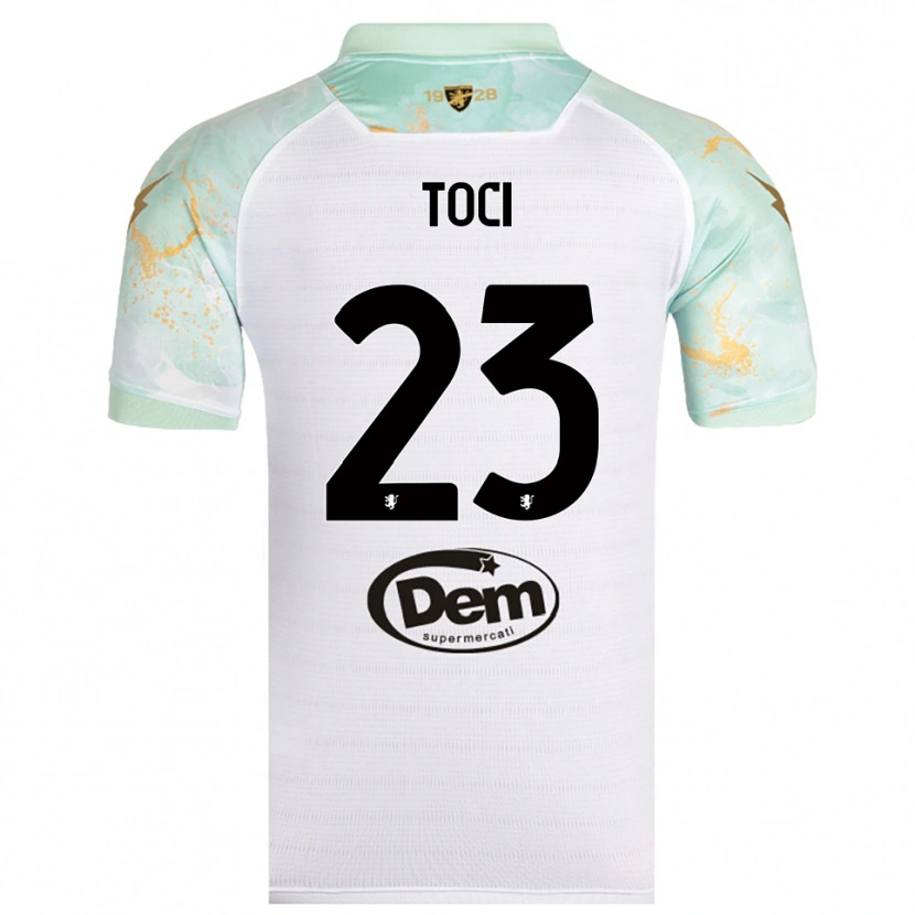 Danxen Kinderen Matteo Toci #23 Wit Zwart Uitshirt Uittenue 2025/26 T-Shirt