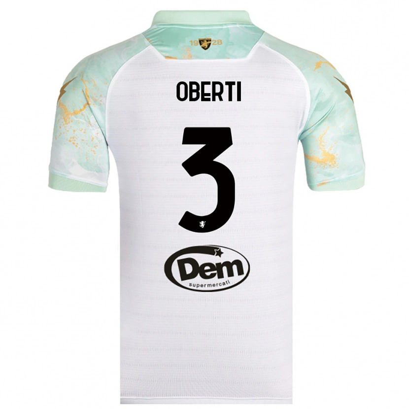 Danxen Kinderen Matteo Oberti #3 Wit Zwart Uitshirt Uittenue 2025/26 T-Shirt