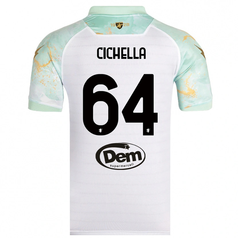 Danxen Kinderen Matteo Cichella #64 Wit Zwart Uitshirt Uittenue 2025/26 T-Shirt