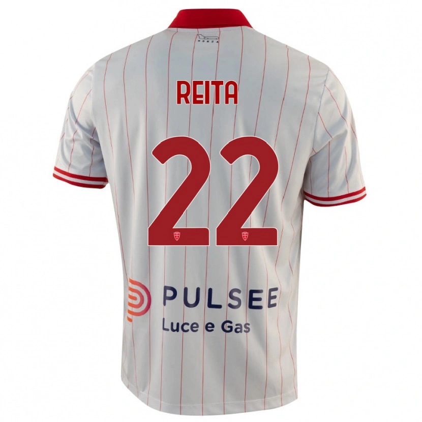 Danxen Kinderen Francesco Reita #22 Wit Rood Blauw Uitshirt Uittenue 2025/26 T-Shirt